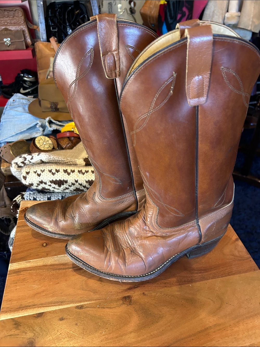 Source Unknown Brown Cowboy & Western Boots